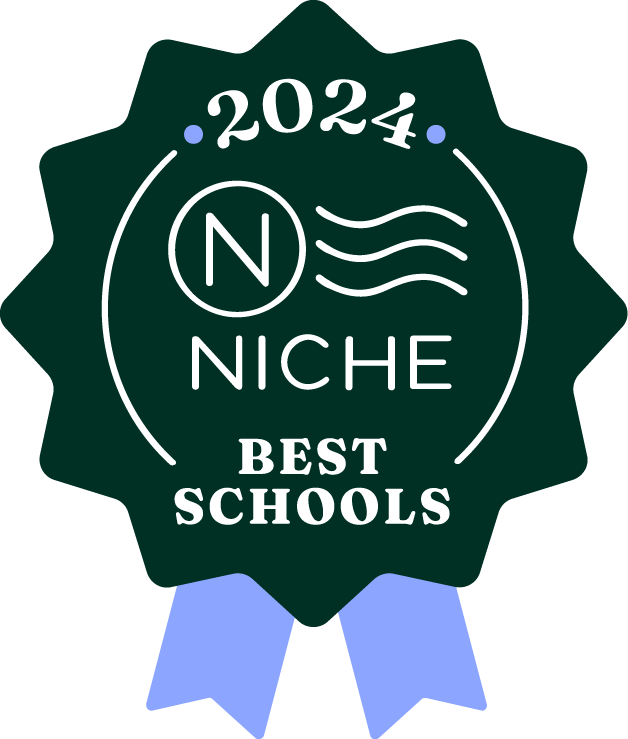 Green Ribbon with text saying "2024 Niche Best Schools"
